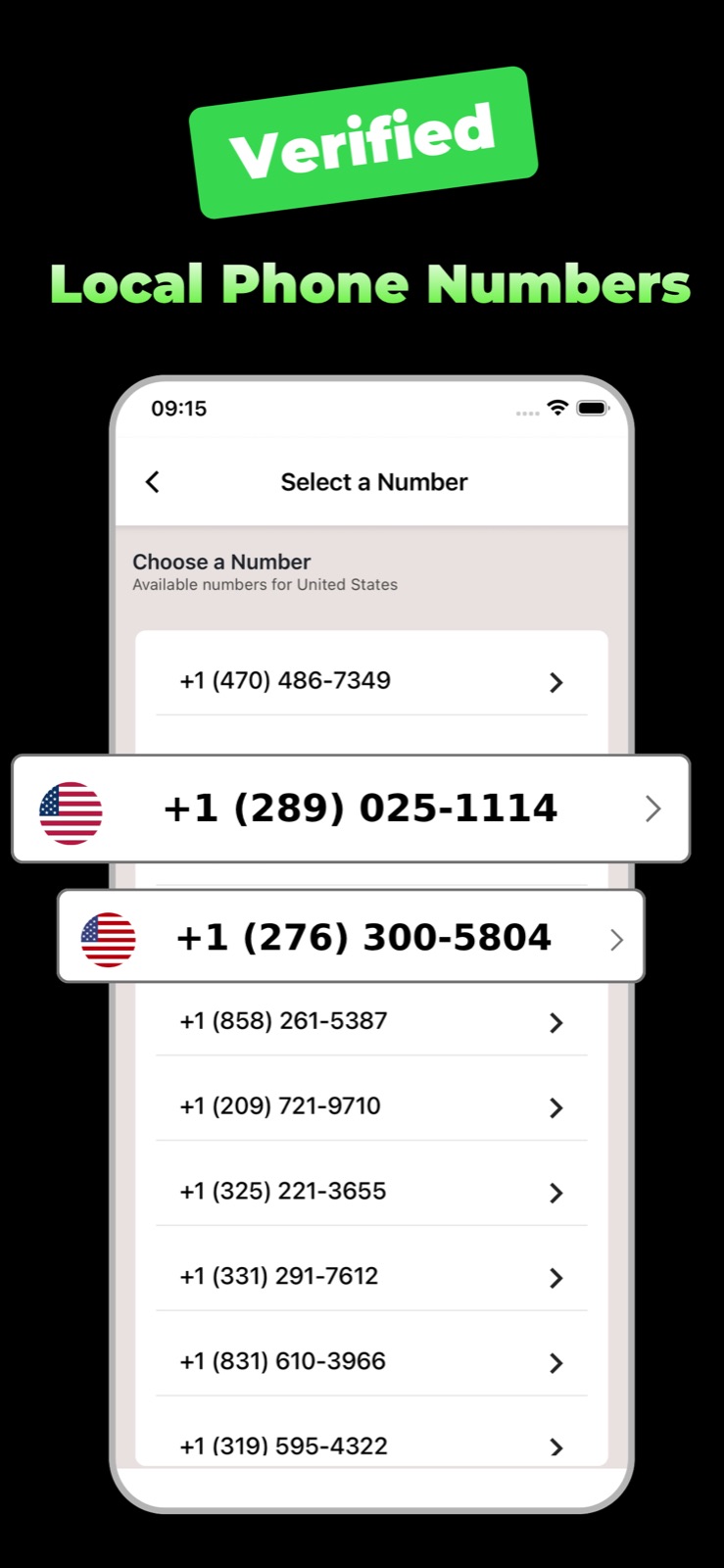 Choosing a local phone number in Numy